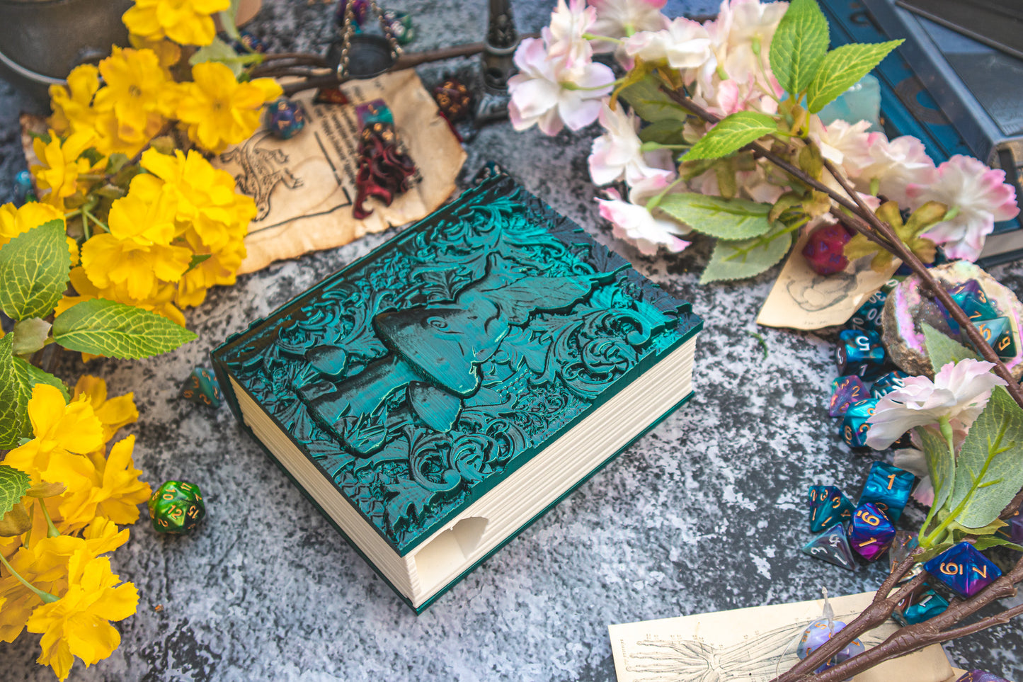Fairy Dragon Dice Tome - Holder, Tower & Dice tray