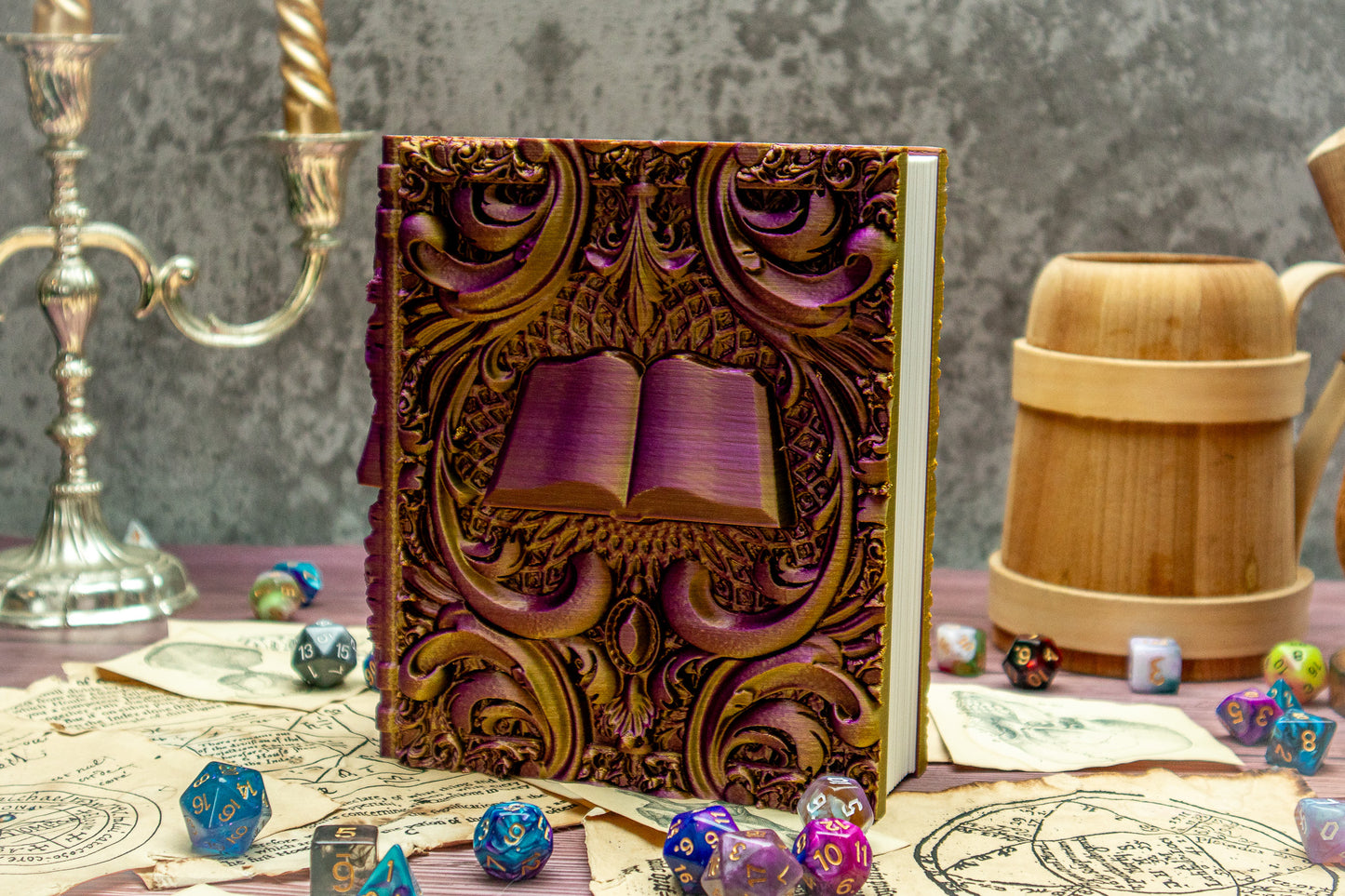 Spellbook Dice tome - Dice holder & Dice tray