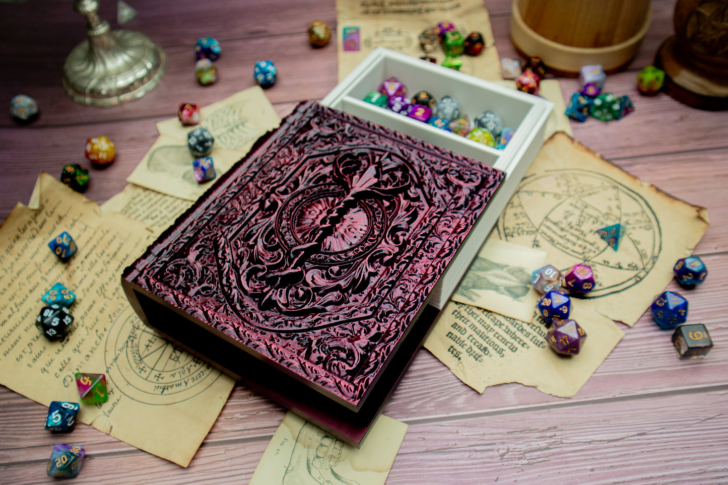 Druid Dice tome - Dice holder & Dice tray