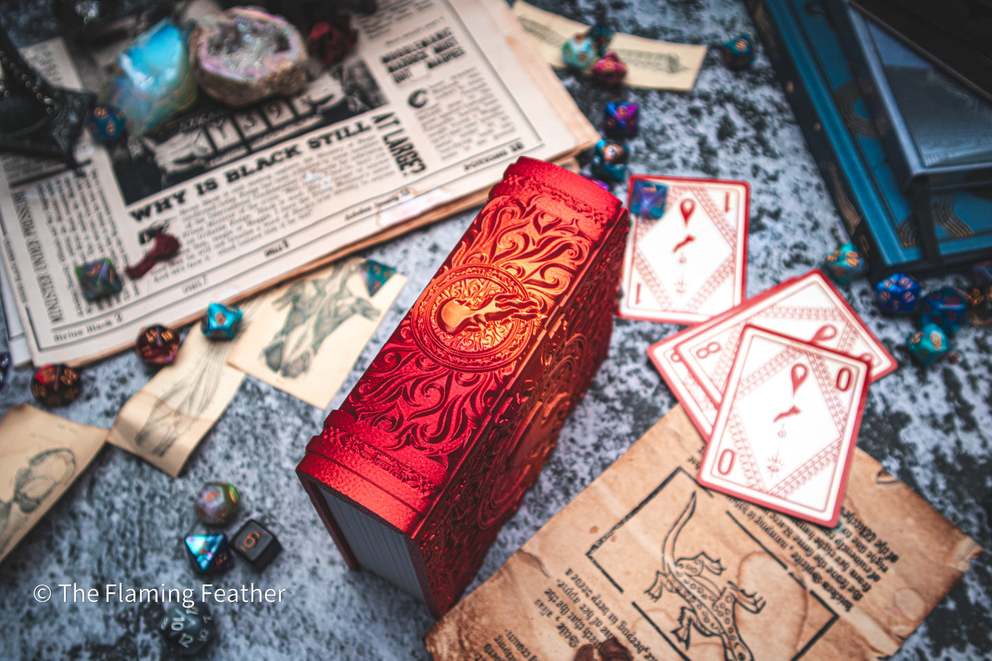 Fireball Dice Tome - Holder, Tower & Dice tray