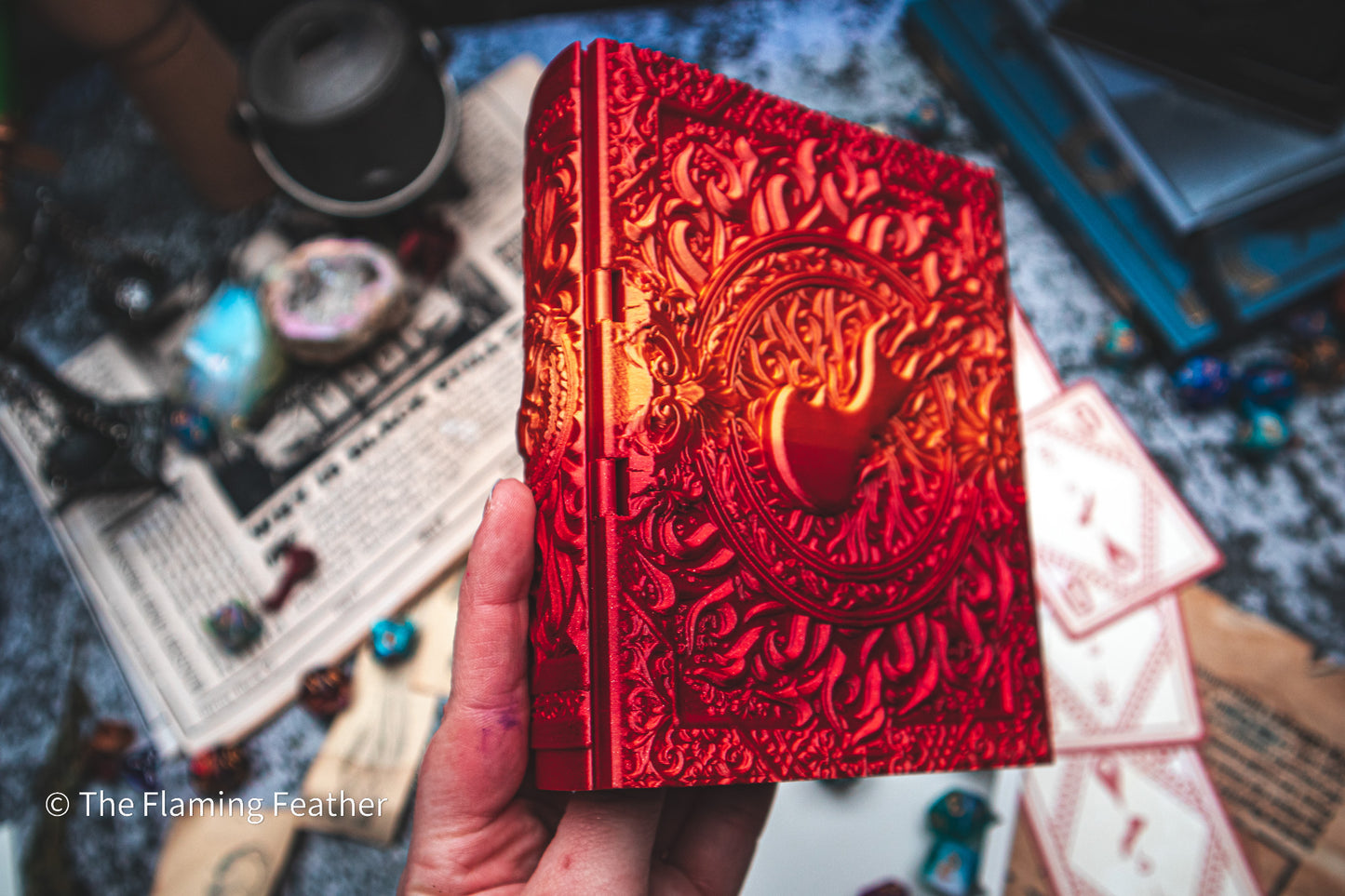 Fireball Dice Tome - Holder, Tower & Dice tray