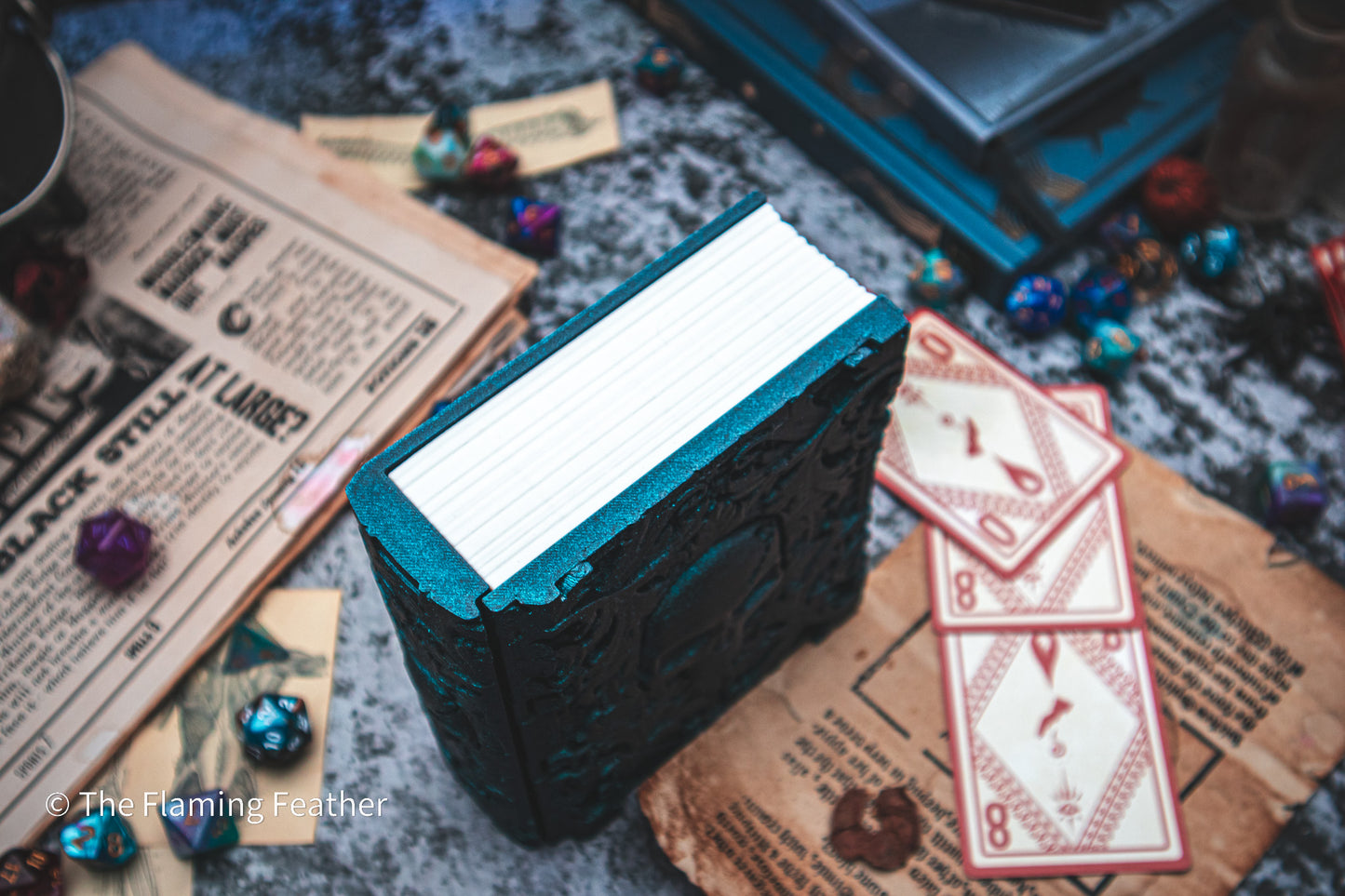Skull Dice Tome - Holder, Tower & Dice tray