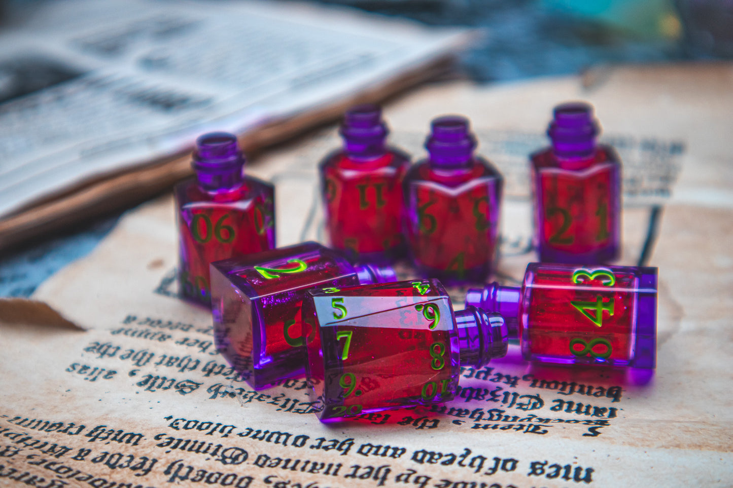 Witchblood - Liquid Core Potion bottle dice set