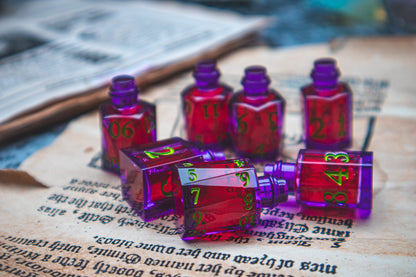 Witchblood - Liquid Core Potion bottle dice set