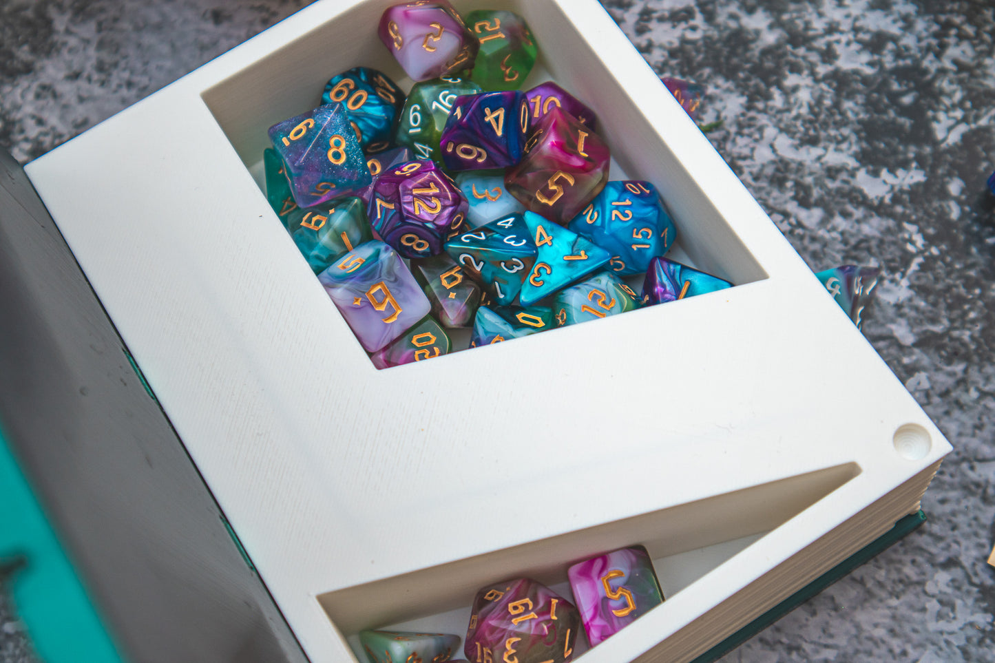 Vintage Dice Tome - Holder, Tower & Dice tray
