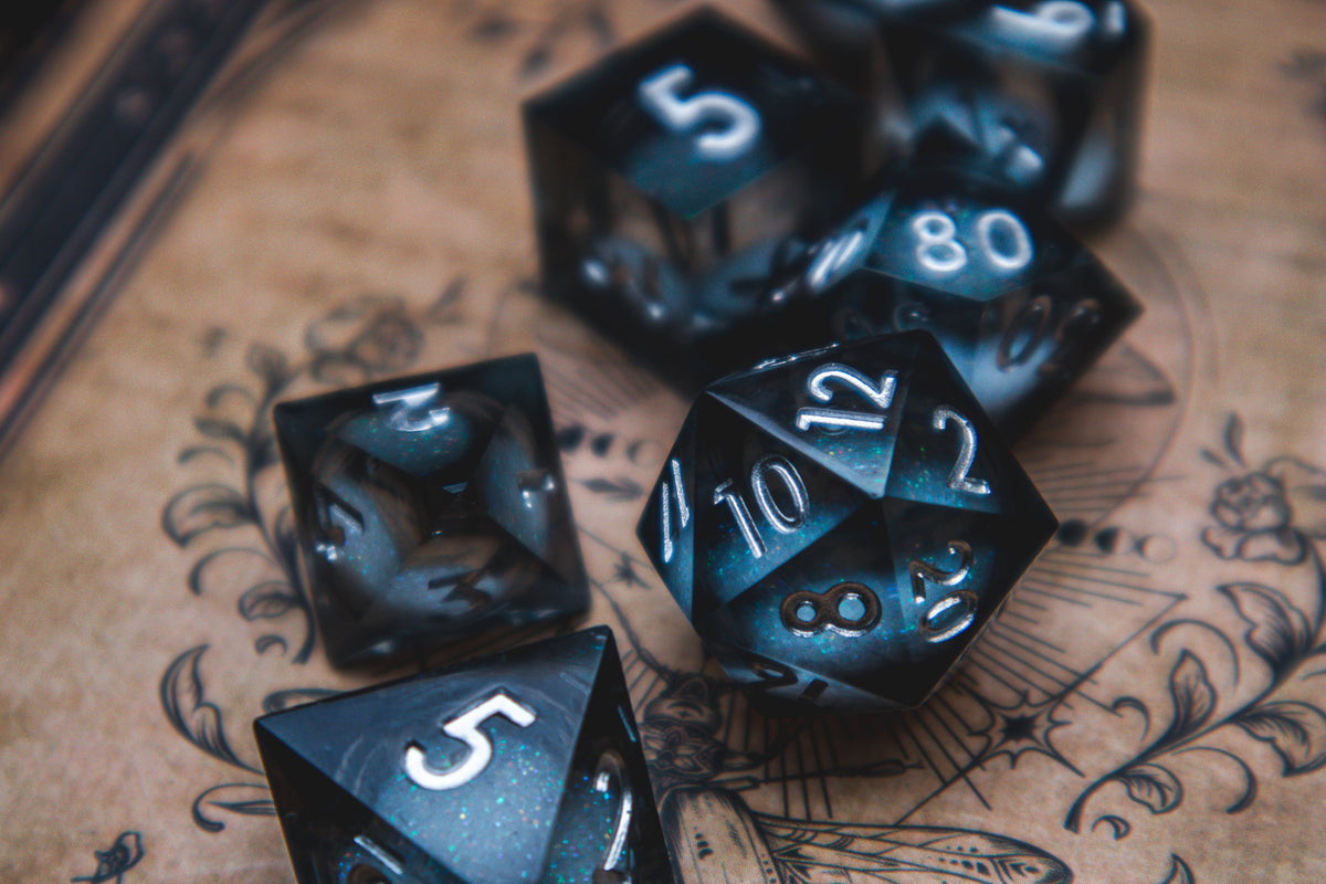 Spectral Shards- Liquid Core Premium Resin Dice set