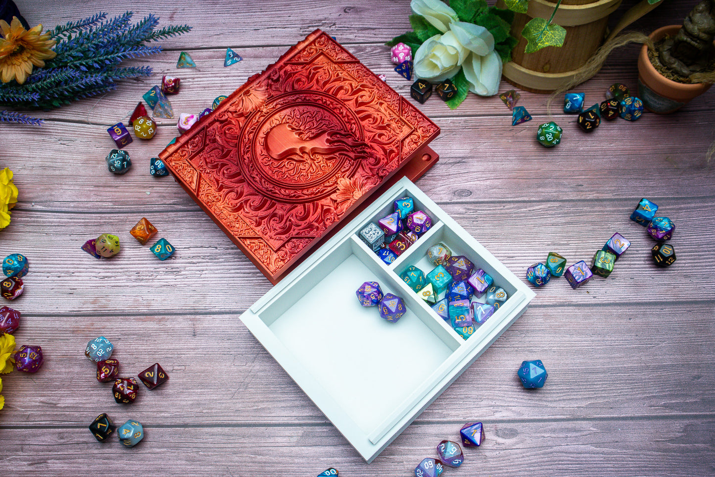 Fireball Dice tome - Dice holder & Dice tray