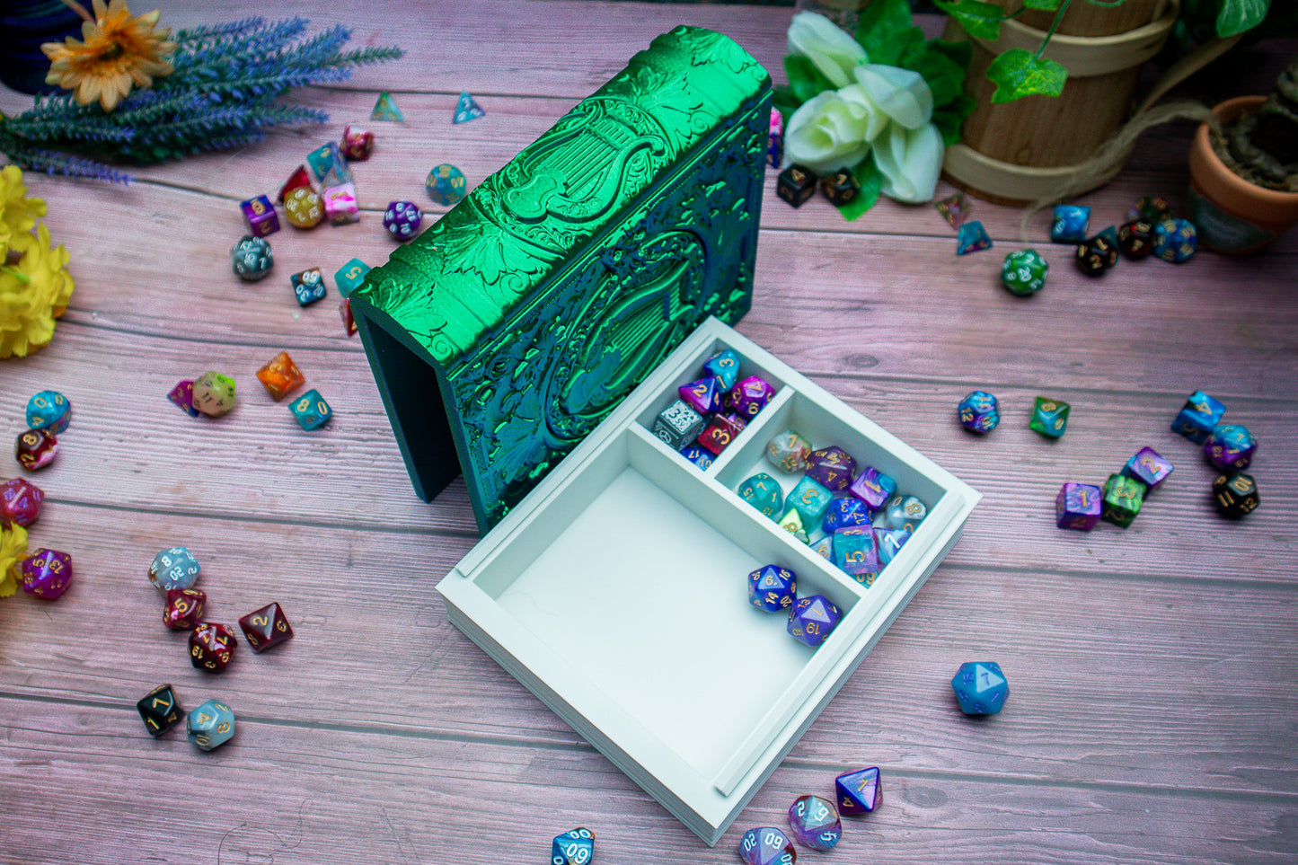 Lyre Dice tome - Dice holder & Dice tray