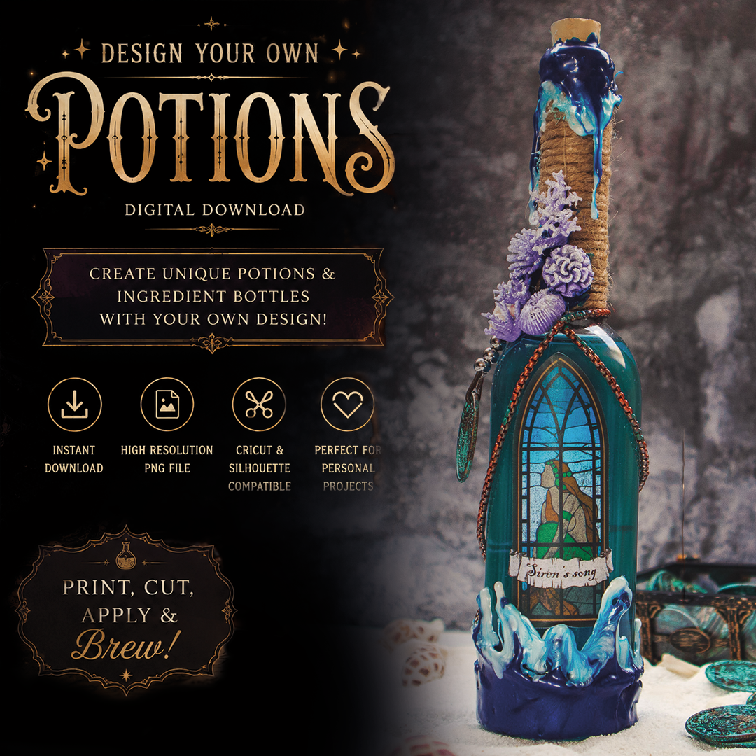 Siren's song Potion Label Digital Download PNG